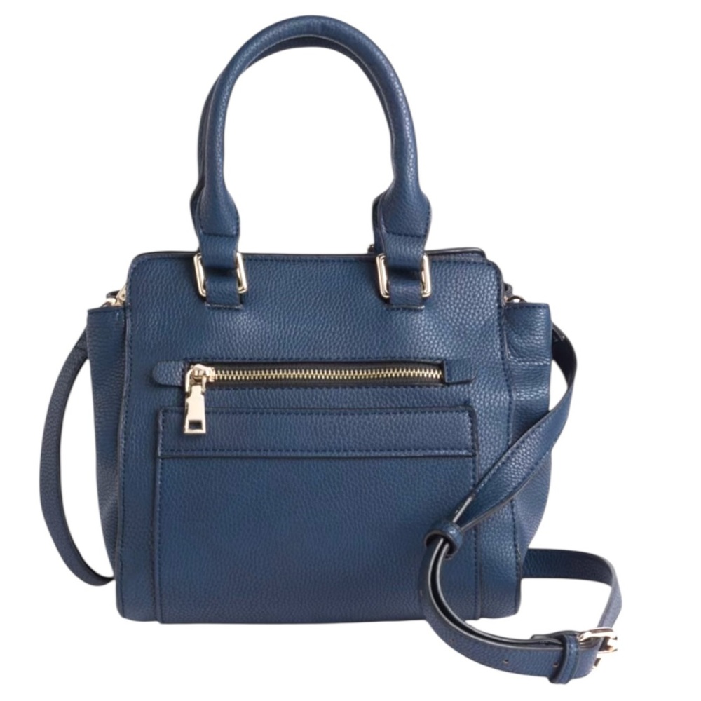 OCTAVIA-Mina Mini Satchel- Navy/Leather OS